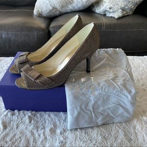 Stuart Weitzman Glitter Mesh Pumps
